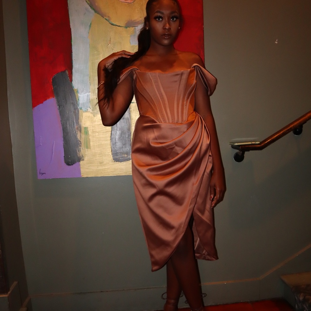 House of CB Worn Once 10/10 Satin Material